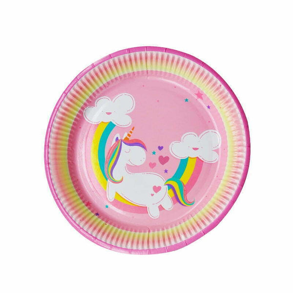 8 UNICORN PAPER PLATES